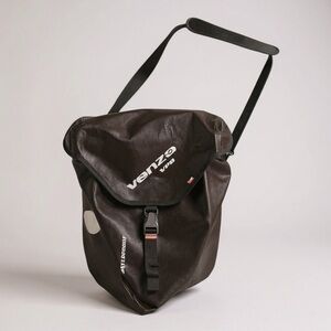 🚴‍♂️ Venzo‎ VPB Waterproof Messenger Bag | Black Roll-Top Bike Commuter Bag